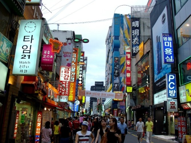 明洞夜市位置 明洞夜市位置