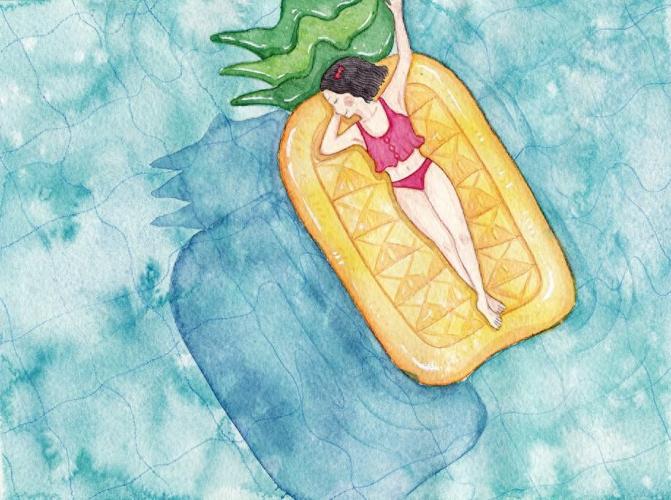 游泳示意圖